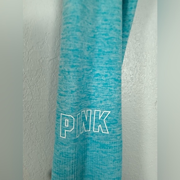 Victoria’s Secret PINK Seamless Cropped Workout Top M Blue Ombré Long Sleeve - Picture 5 of 5